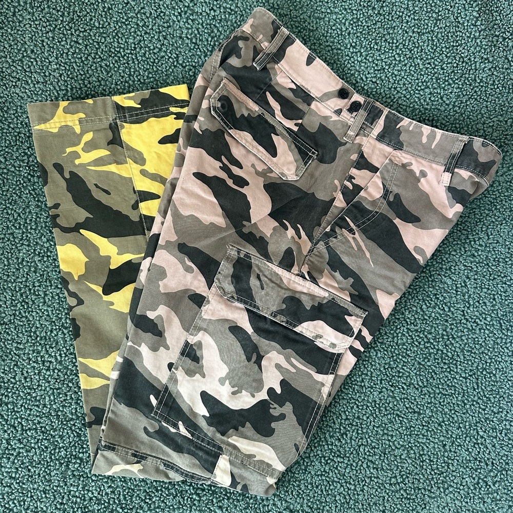 Zadig & Voltaire Pink and yellow Camouflage Pants